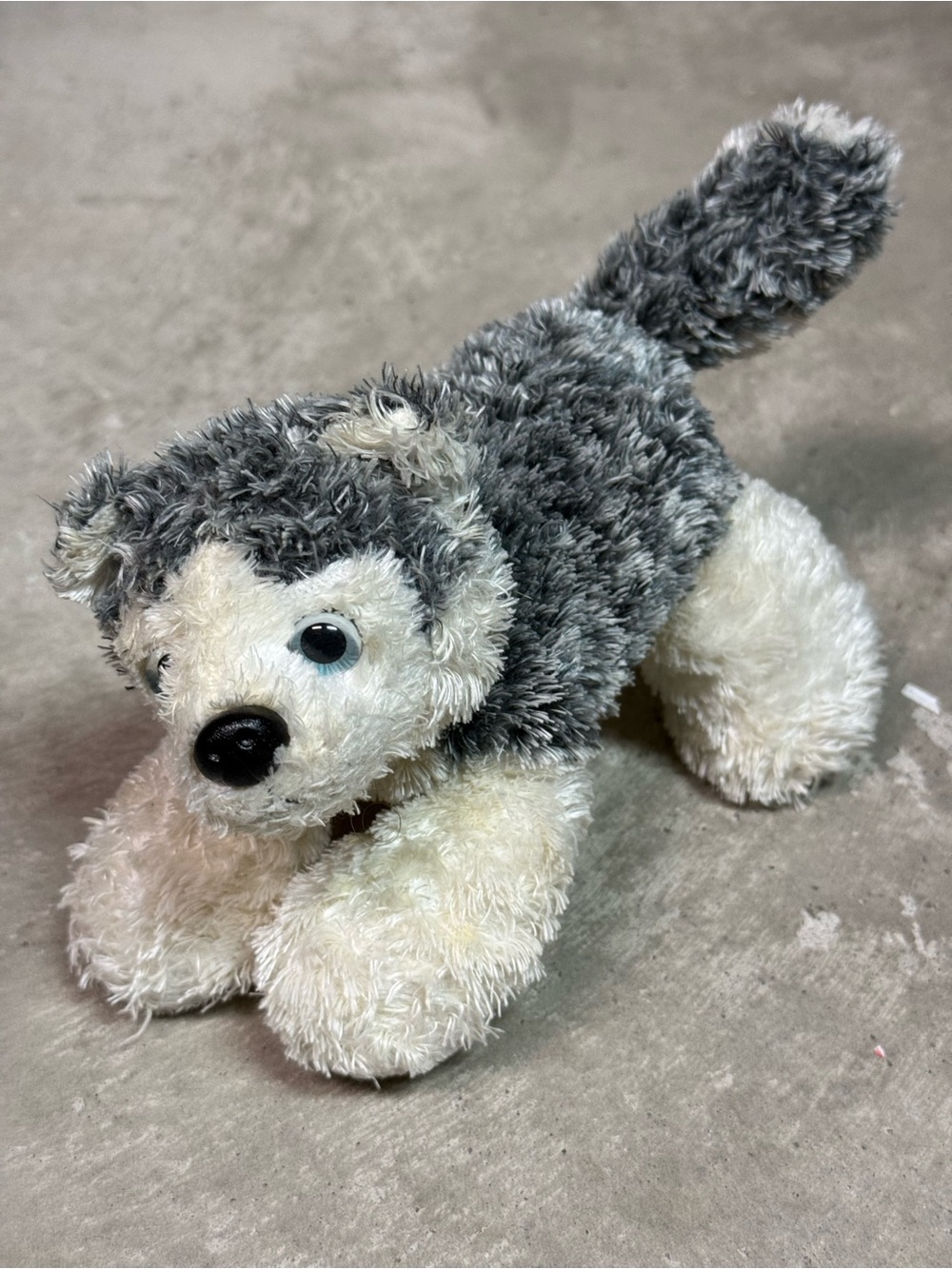 Plush Husky Dog Toy - Gray and Cream Small Pets Plush